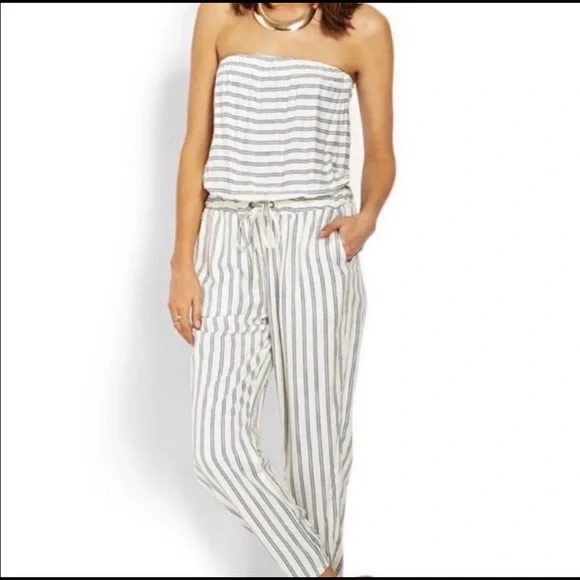 Life in Progress Striped Jumpsuit - Picture 1 of 1